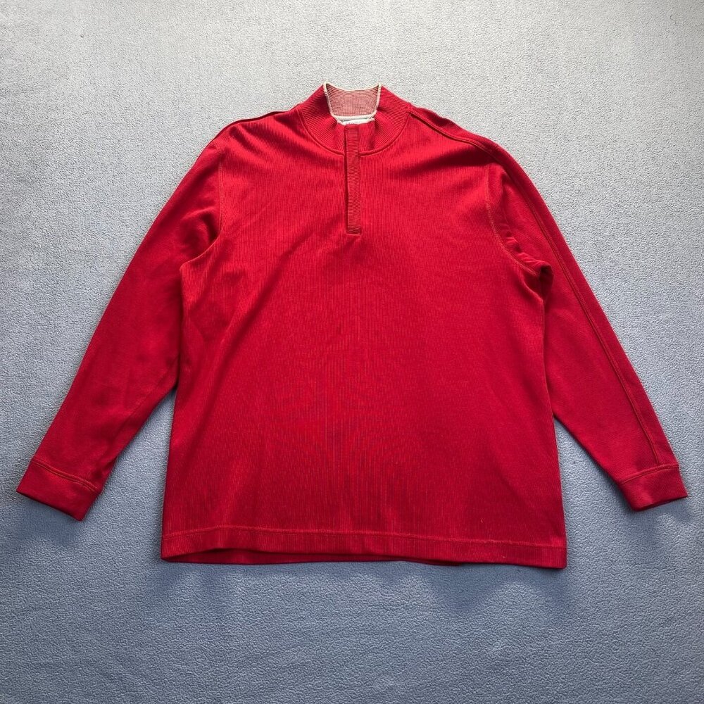 Cutter & Buck Fulltime Pima Snap Placket Overknit Sweater Sweatshirt Size XXXL